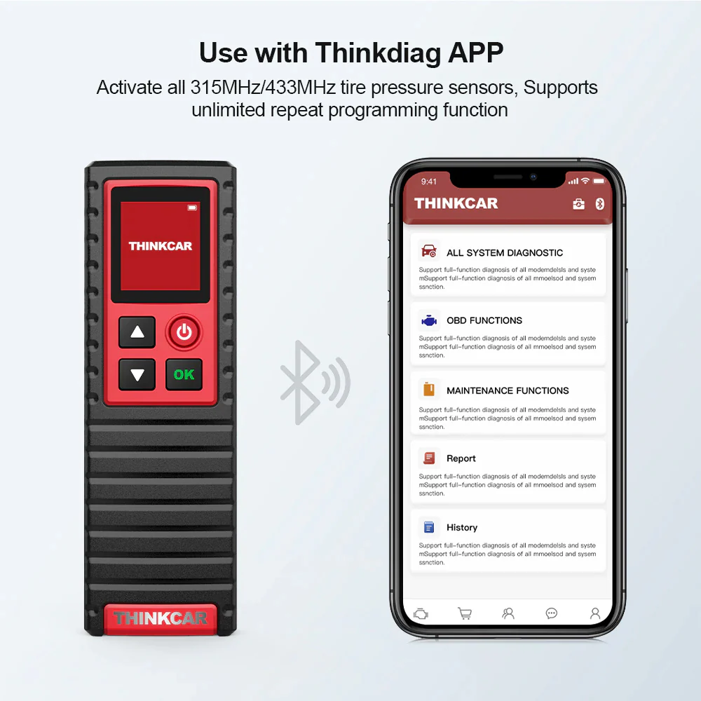 Thinkcar All-In-One Service Kit - OBD2 Scanner TPMS Automotive Diagnostic Equipment Test Tools - Image 8
