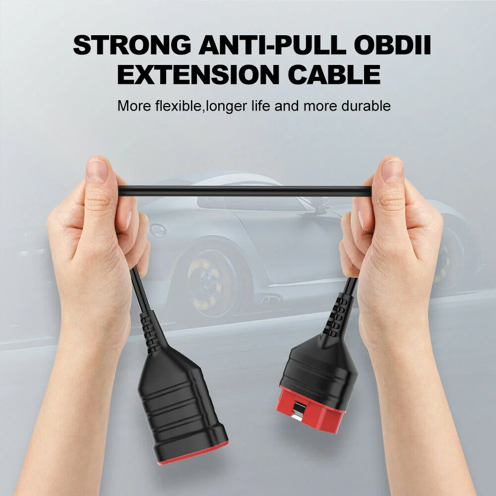 Thinkcar OBD2 Extension Cable - 19" Replacement 16 Pin OBD2 Extension Cable Adapter Cord For Vehicle Diagnostic Tool Scanner - Image 4