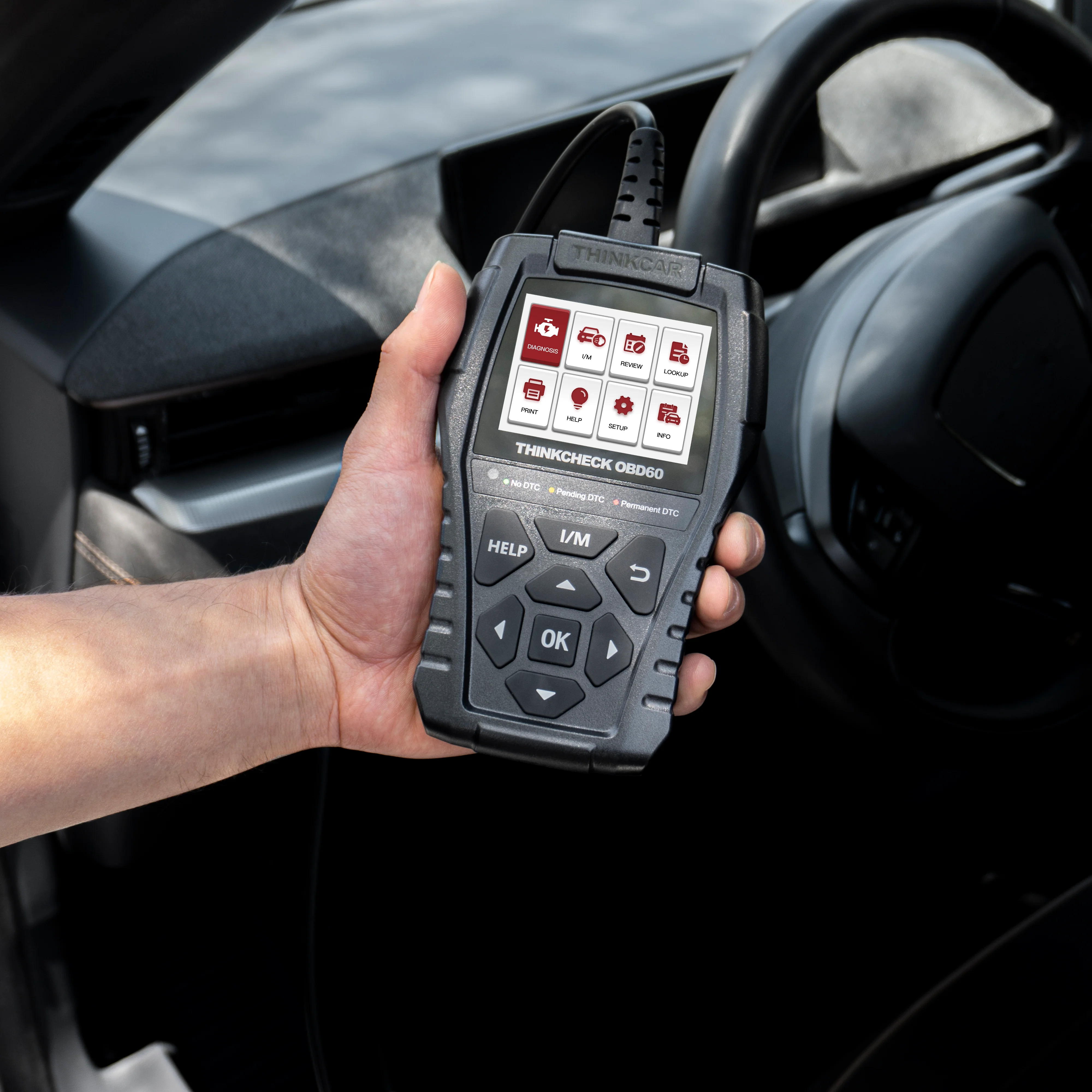 Thinkcar THINKCHECK OBD60 - OBD2 Check Engine Code Reader Light & Smog Check Test Vehicle Diagnostic Equipment - Image 3