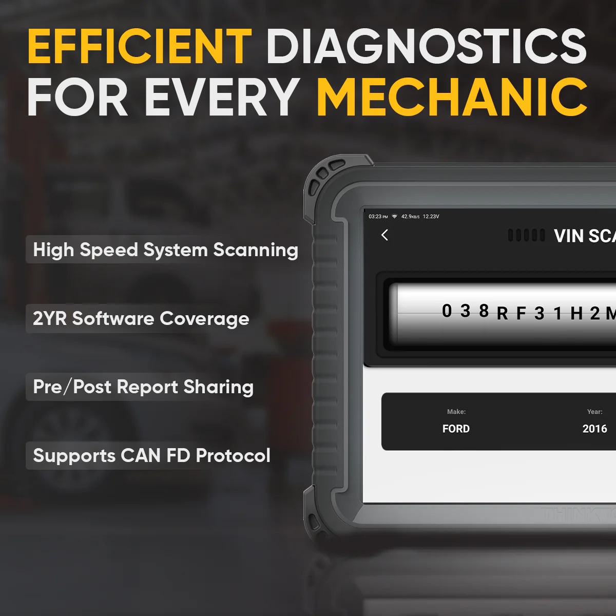 Thinkcar Platinum S10 CANFD 10-Inch Professional Diagnostic Scanner - Bi-Directional OBD2 Tool with Full System Coverage - Image 3