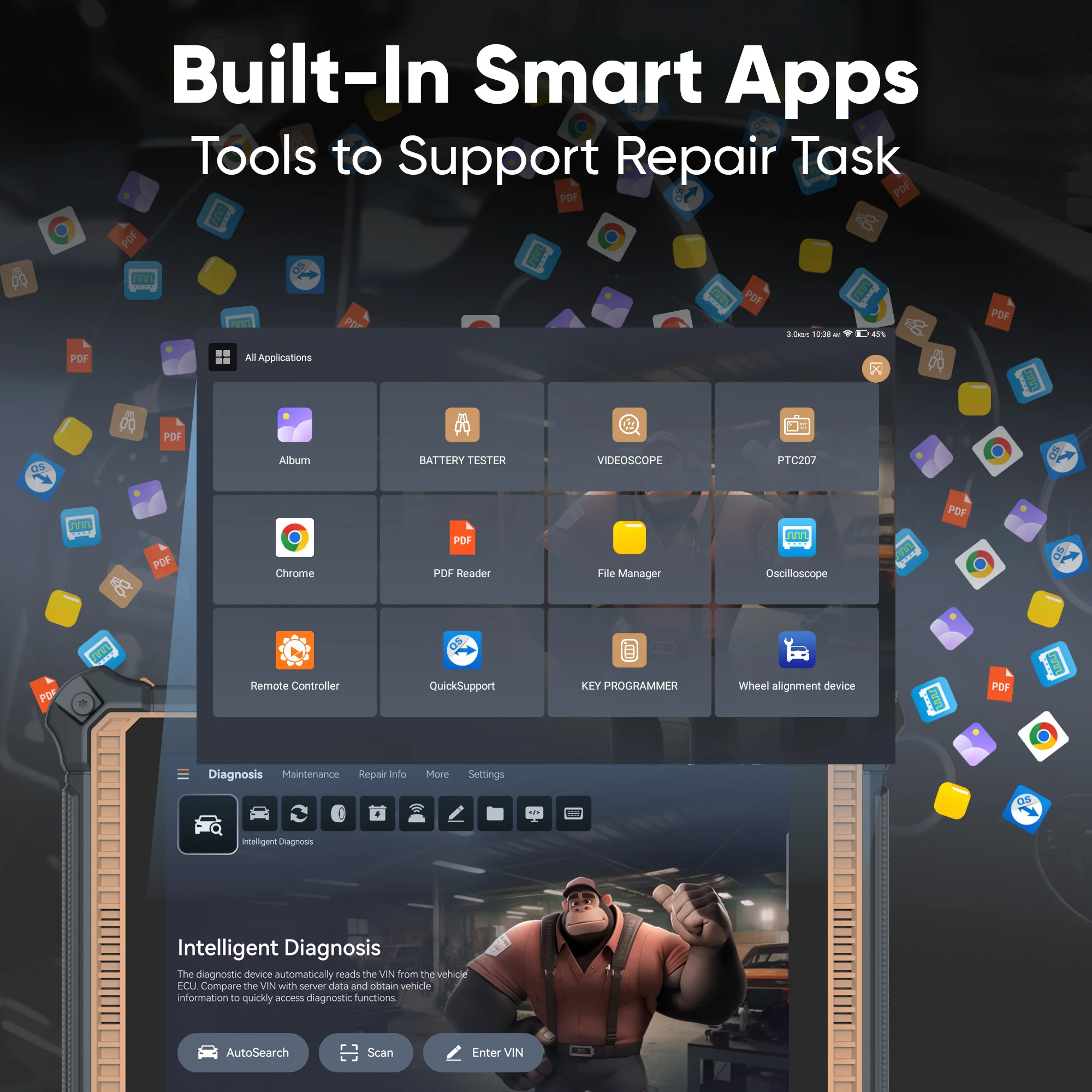 Thinkcar Platinum 391 10-Inch OBD2 Diagnostic Scanner - Full System Scan Tool with Maintenance Reset Functions - Image 4
