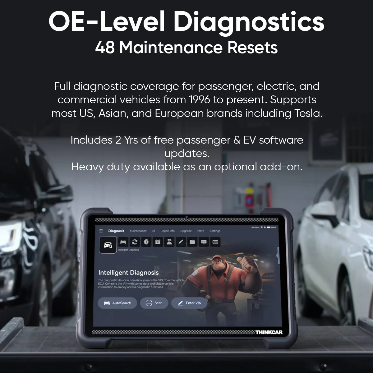 Thinkcar Platinum 394 12-Inch Professional OBD2 Scanner - Advanced Diagnostic Tool with Bi-Directional Control - Image 6