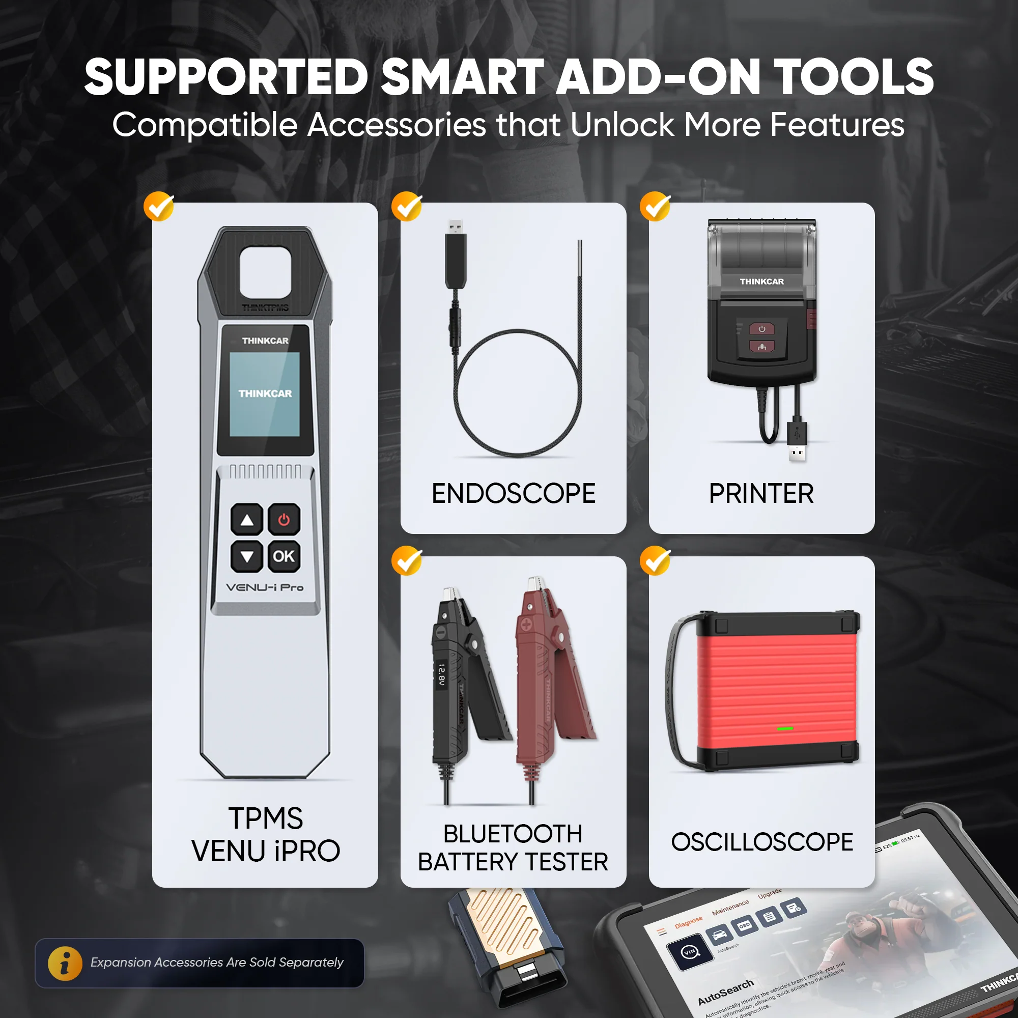 Thinkcar Platinum 191 8-Inch Professional Diagnostic Scanner - Full System OBD2 Scan Tool with Active Test Functions - Image 12