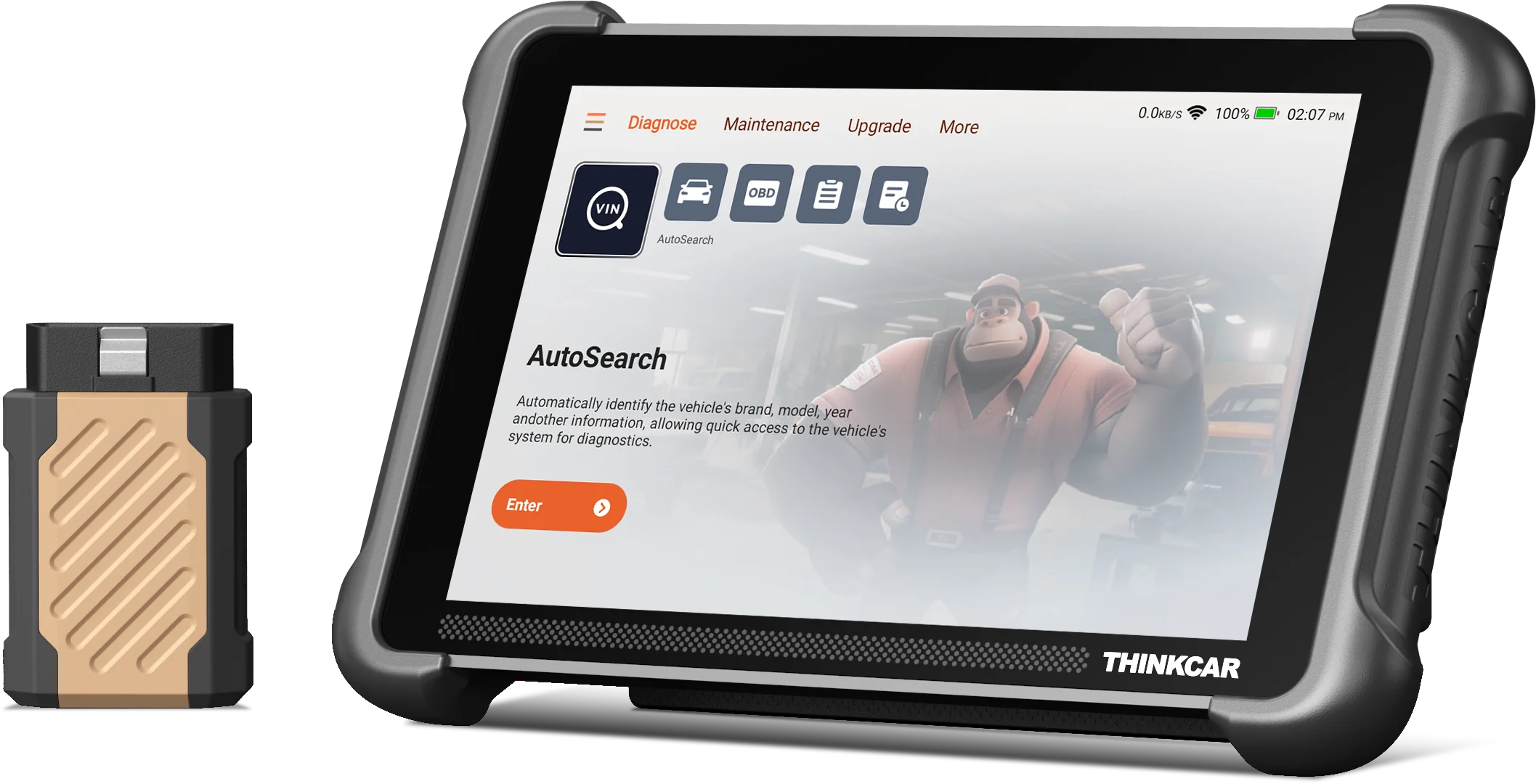 Thinkcar Platinum 191 8-Inch Professional Diagnostic Scanner - Full System OBD2 Scan Tool with Active Test Functions - Image 5