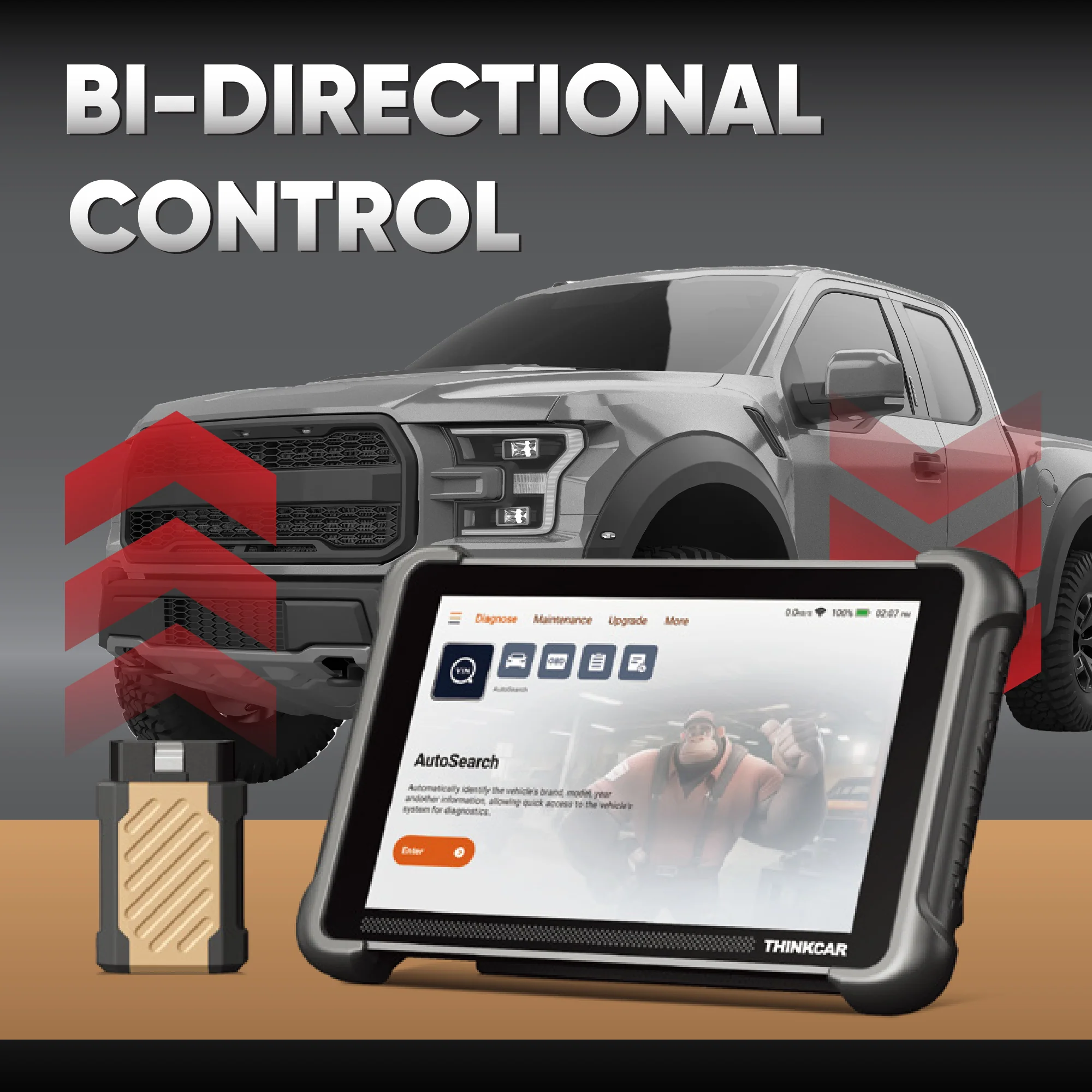 Thinkcar Platinum 191 8-Inch Professional Diagnostic Scanner - Full System OBD2 Scan Tool with Active Test Functions - Image 8