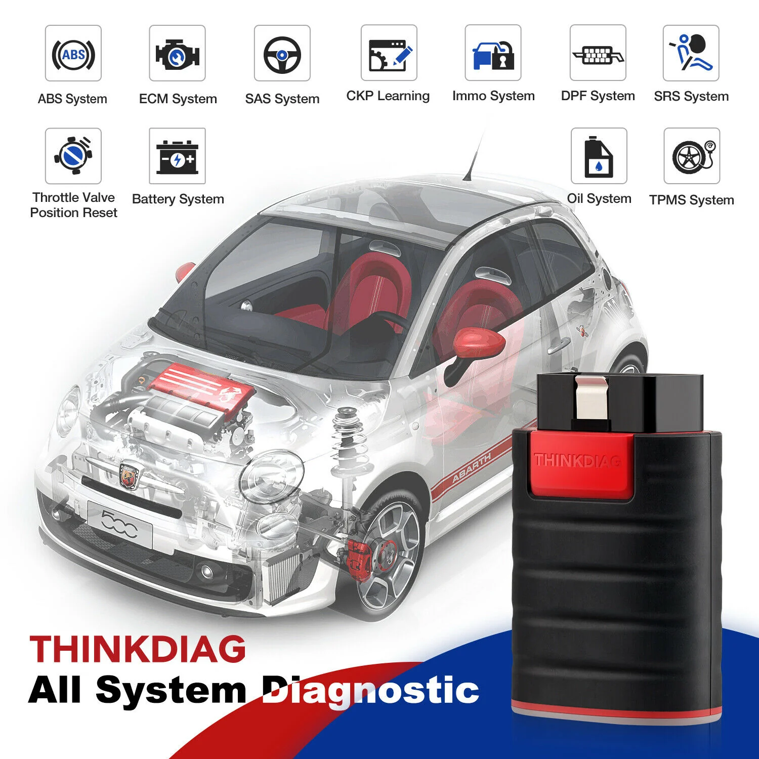 Thinkcar ThinkDiag - OE Level Diagnostic Tools OBD2 Scanner Bluetooth, All System Bi-Directional Scan Tool OE Level Diagnostic Tools - Image 12