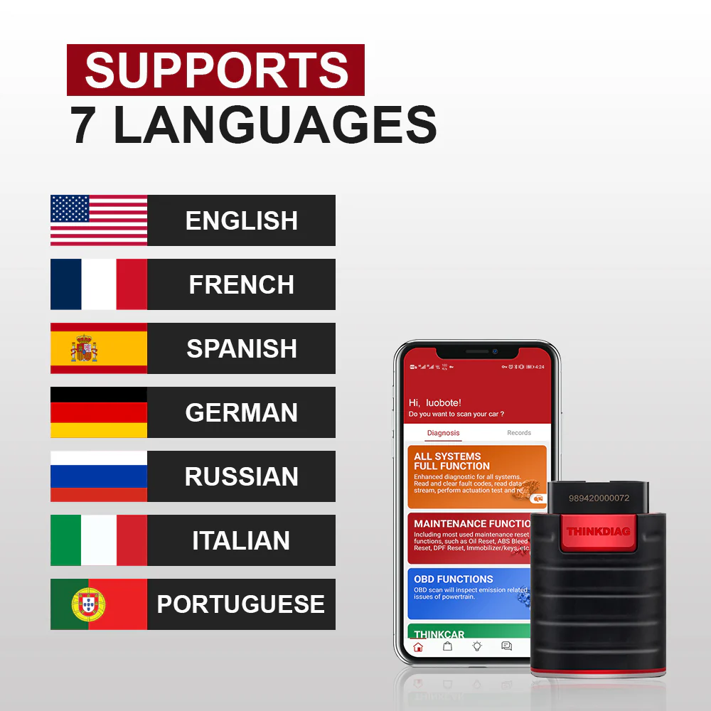 Thinkcar ThinkDiag - OE Level Diagnostic Tools OBD2 Scanner Bluetooth, All System Bi-Directional Scan Tool OE Level Diagnostic Tools - Image 9