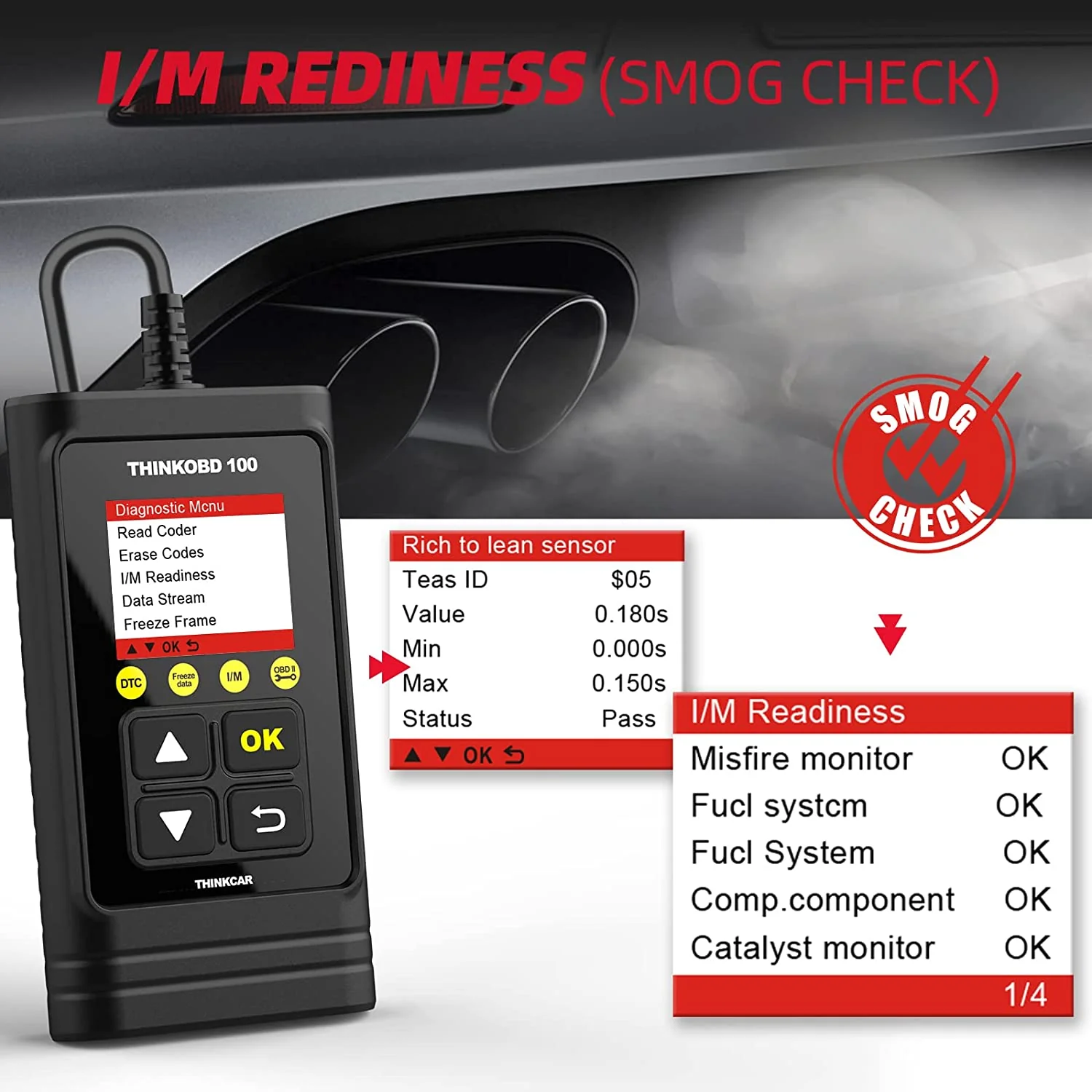 Thinkcar ThinkOBD 100 - OBD2 Scanner Engine Fault Code Reader with Full OBD2 Functions - Image 10