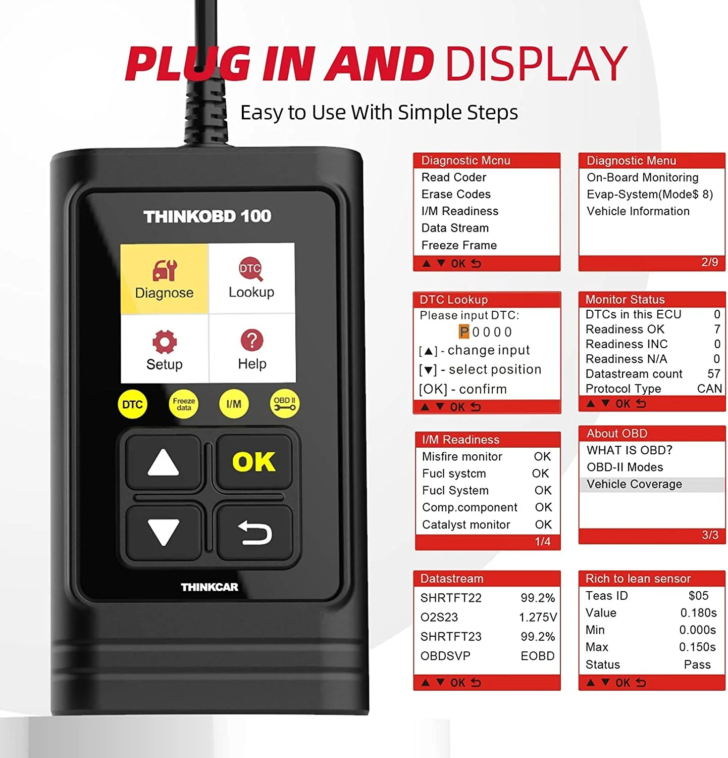Thinkcar ThinkOBD 100 - OBD2 Scanner Engine Fault Code Reader with Full OBD2 Functions - Image 8