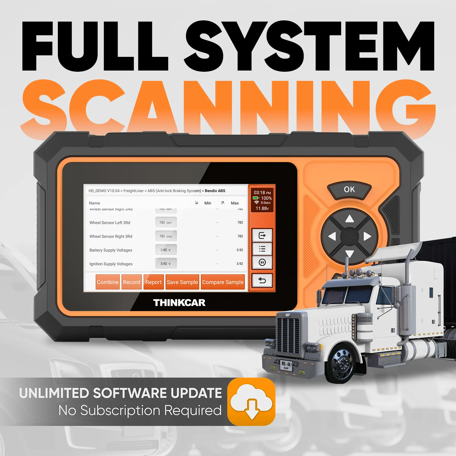 Thinkcar ThinkScan HD - 5" Heavy Duty Scanner with Lifetime Free Updates - Image 3