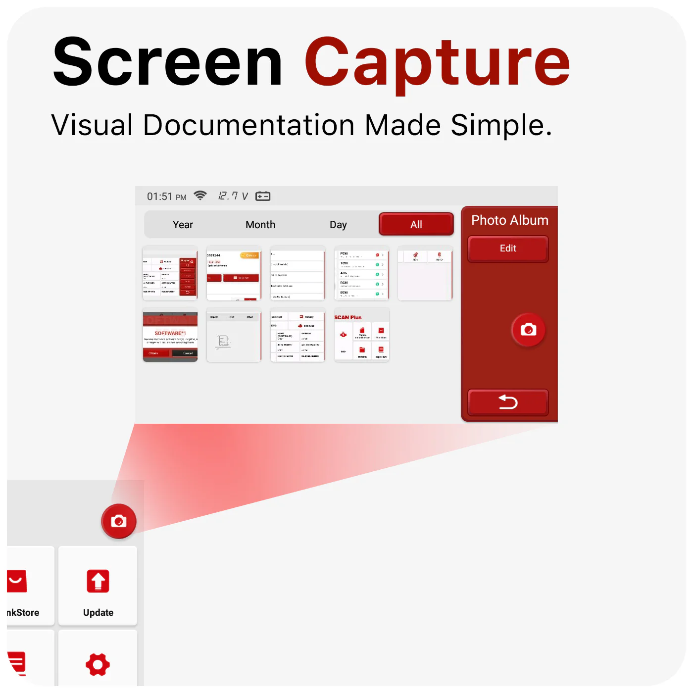 Thinkcar THINKSCAN PLUS S4 5-Inch Touchscreen OBD2 Car Diagnostic Scanner Tool with 5 Systems Reset Functions - Image 12