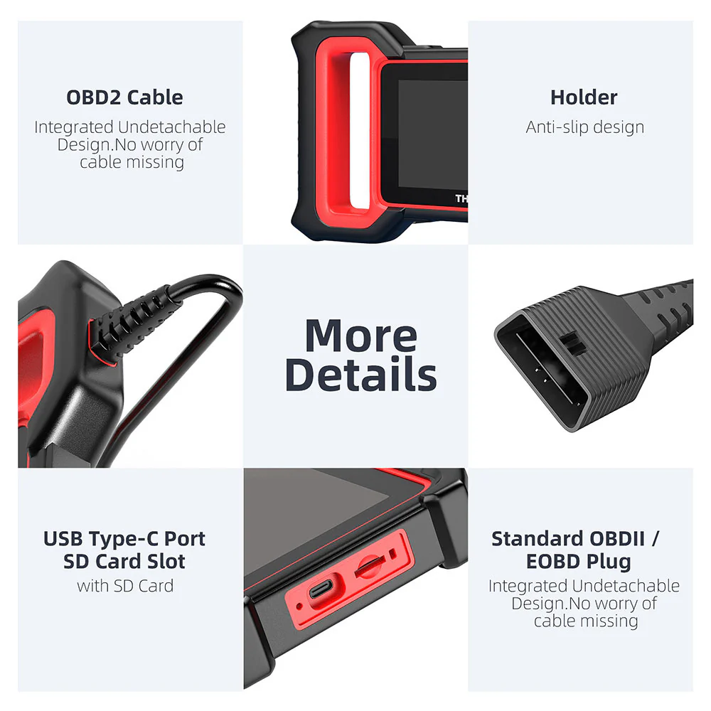 Thinkcar THINKSCAN PLUS S7 5-Inch OBD2 Scanner ABS/SRS/Engine/Transmission/BCM/AC/IC Reset Code Readers & Scan Tools - Image 13