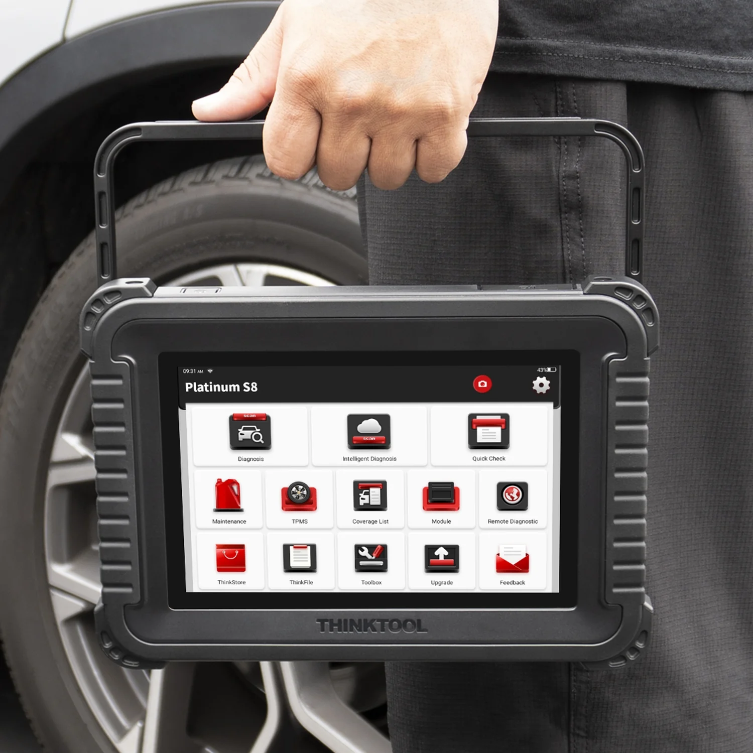 Thinkcar Platinum S8 8-Inch Professional Diagnostic Scanner - Full System OBD2 Tool with Bi-Directional Control & 28 Maintenance Resets - Image 5